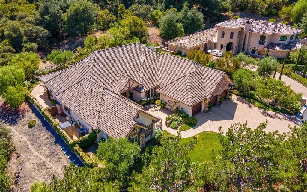 Aerial drone photograph of a residential property