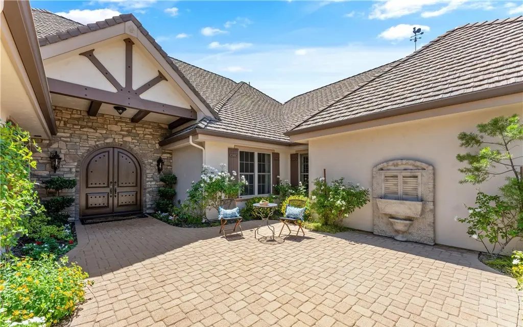 Formal entryway photographed to MLS standard for a real estate listing