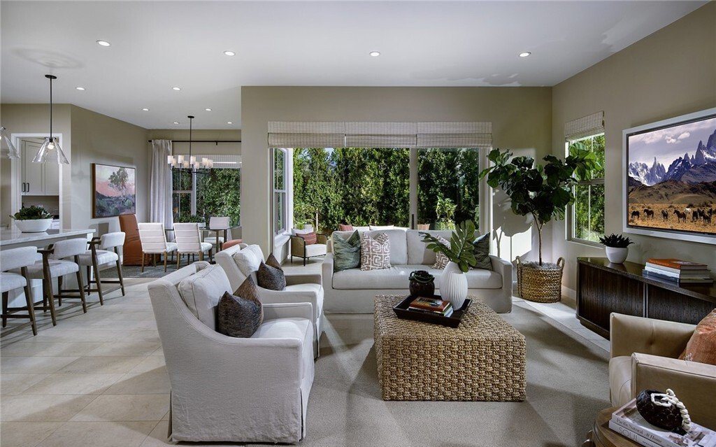 Great room photographed for a real estate listing
