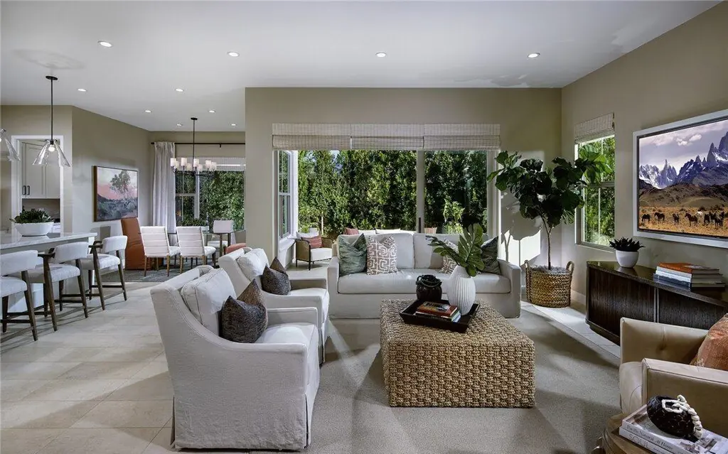 Great room photographed for a listing