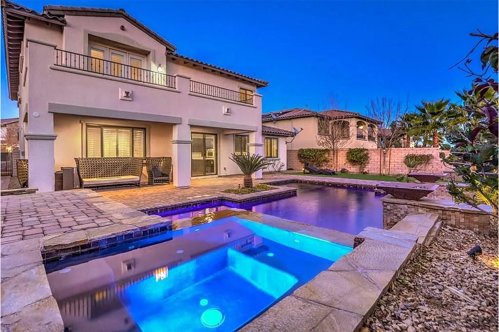 Pool and spa at twilight